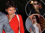 Zendaya debuts new pixie cut at Euphoria reunion with costars Hunter Schafer and Alexa Demie