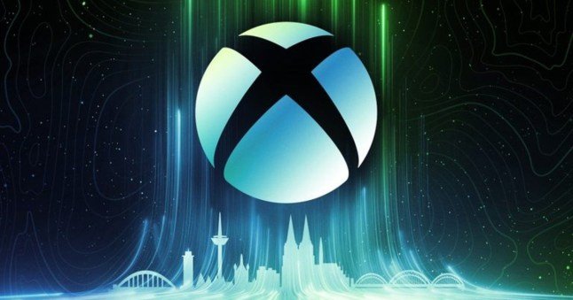 Xbox logo over city